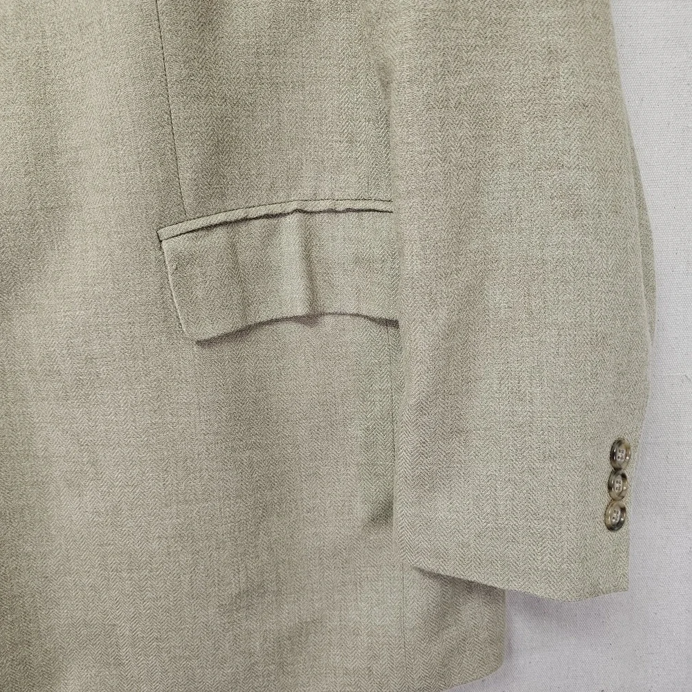 Brooks Brothers 346 Men's 50L Blazer Tan Wool Silk Blend Sport Coat Vtg Luxury‎